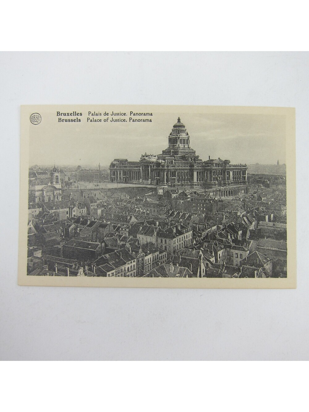 Postcard Brussels Belgium Panorama Law Courts Palais De Justice Poelaert Antique